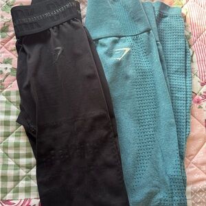 Gymshark legging blue and black